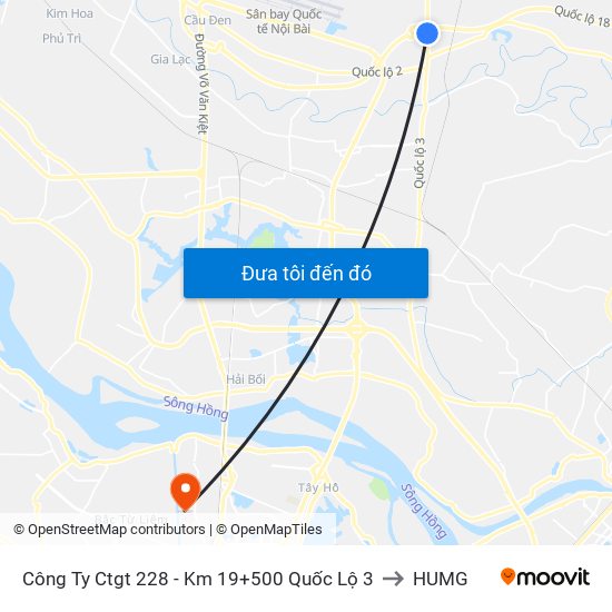 Công Ty Ctgt 228 - Km 19+500 Quốc Lộ 3 to HUMG map