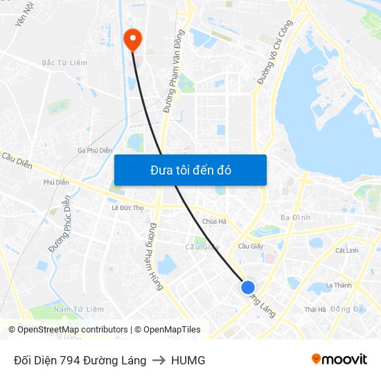 Đối Diện 794 Đường Láng to HUMG map