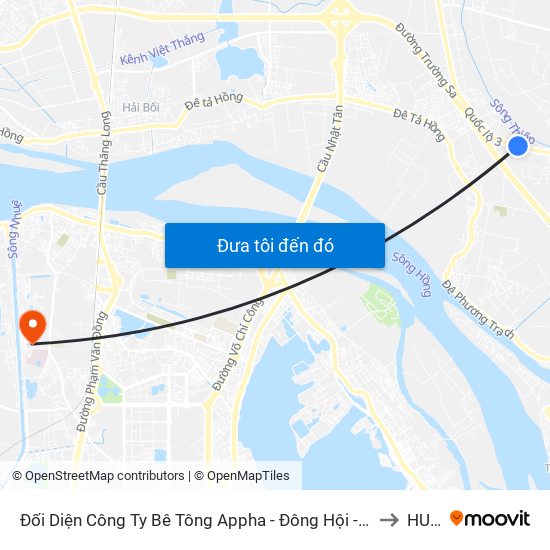 Đối Diện Công Ty Bê Tông Appha - Đông Hội  - Km 6+650 Quốc Lộ 3 to HUMG map
