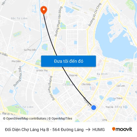 Đối Diện Chợ Láng Hạ B - 564 Đường Láng to HUMG map