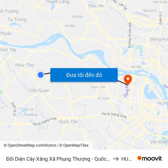 Đối Diện Cây Xăng Xã Phụng Thượng - Quốc Lộ 32 to HUMG map