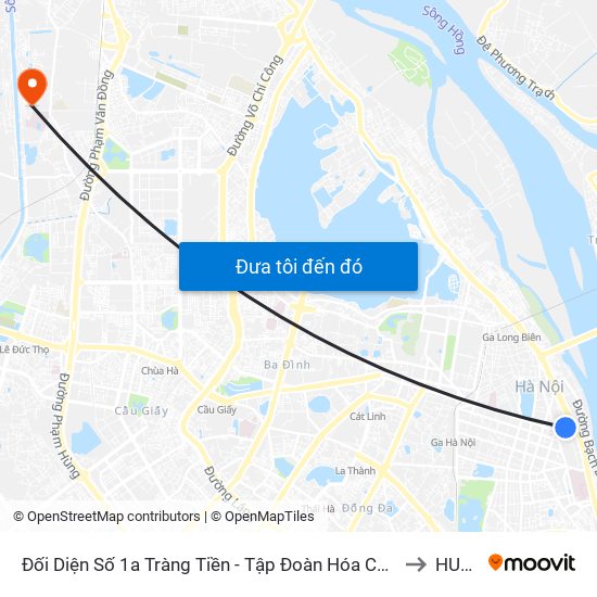 Đối Diện Số 1a Tràng Tiền - Tập Đoàn Hóa Chất Việt Nam to HUMG map