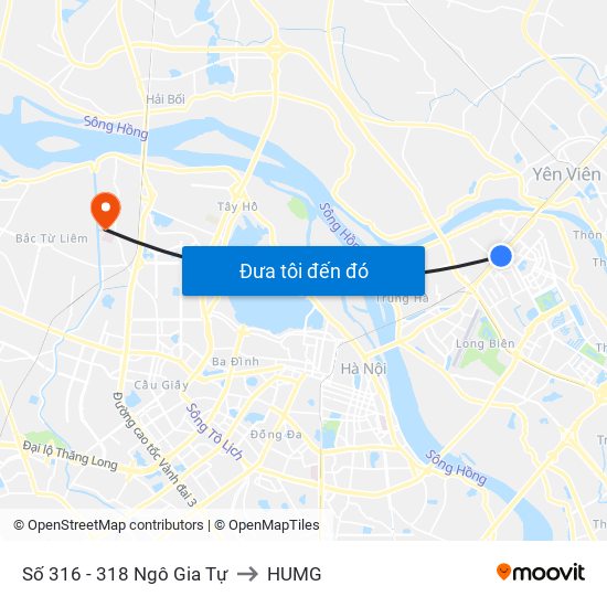 Số 316 - 318 Ngô Gia Tự to HUMG map