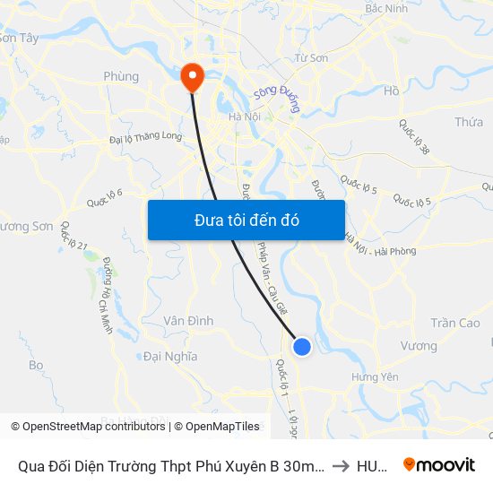 Qua Đối Diện Trường Thpt Phú Xuyên B 30m - Dt428 to HUMG map