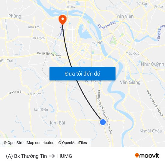 (A) Bx Thường Tín to HUMG map