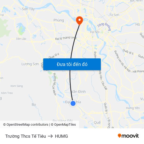 Trường Thcs Tế Tiêu to HUMG map