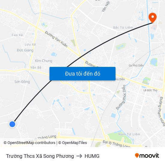 Trường Thcs Xã Song Phương to HUMG map