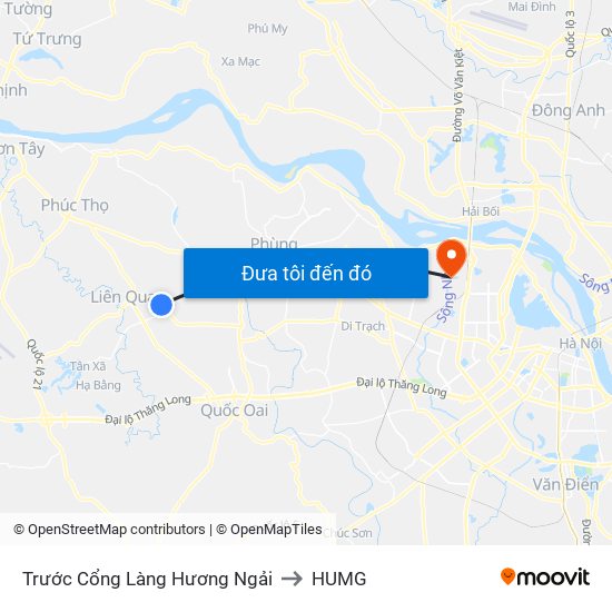 Trước Cổng Làng Hương Ngải to HUMG map