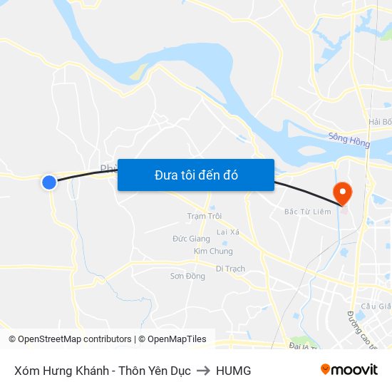 Xóm Hưng Khánh - Thôn Yên Dục to HUMG map