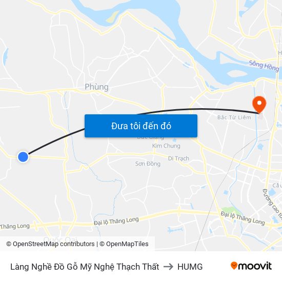 Làng Nghề Đồ Gỗ Mỹ Nghệ Thạch Thất to HUMG map