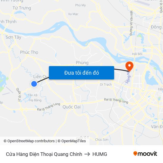 Cửa Hàng Điện Thoại Quang Chính to HUMG map