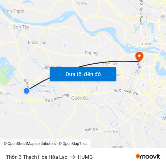 Thôn 3 Thạch Hòa Hòa Lạc to HUMG map