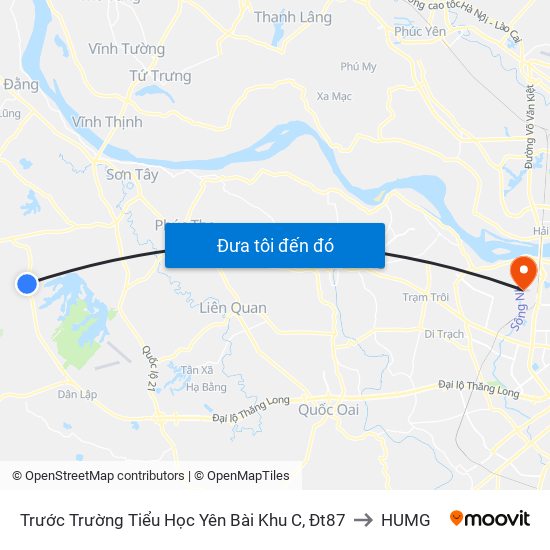 Trước Trường Tiểu Học Yên Bài Khu C, Đt87 to HUMG map