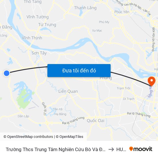 Trường Thcs Trung Tâm Nghiên Cứu Bò Và Đồng Cỏ Ba Vì, Đt87 to HUMG map