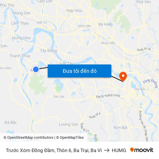 Trước Xóm Đồng Đầm, Thôn 6, Ba Trại, Ba Vì to HUMG map