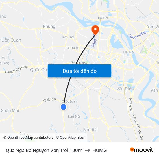 Qua Ngã Ba Nguyễn Văn Trỗi 100m to HUMG map