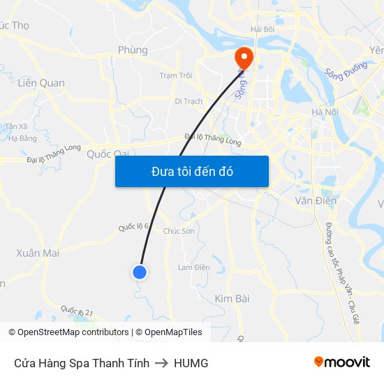 Cửa Hàng Spa Thanh Tính to HUMG map