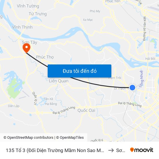 135 Tổ 3 (Đối Diện Trường Mầm Non Sao Mai - Kiều Mai) - Đường 32 to Sơn Tây map