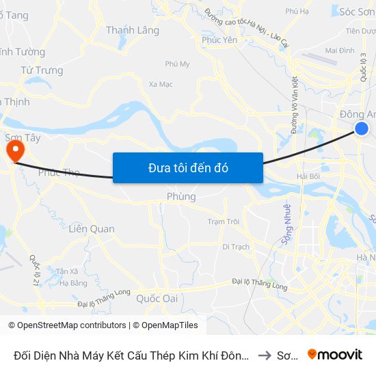Đối Diện Nhà Máy Kết Cấu Thép Kim Khí Đông Anh - Km 13+400 Quốc Lộ 3 to Sơn Tây map