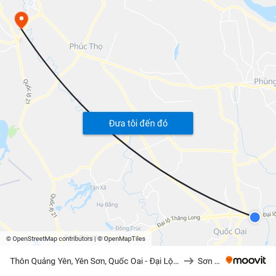 Thôn Quảng Yên, Yên Sơn, Quốc Oai - Đại Lộ Thăng Long to Sơn Tây map