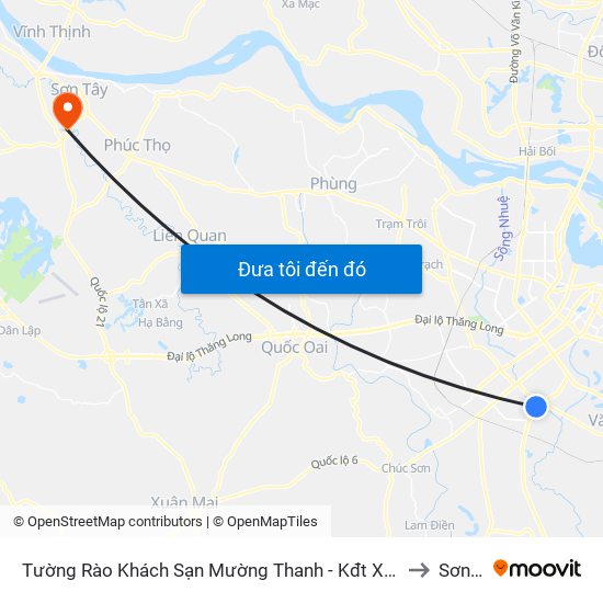 Tường Rào Khách Sạn Mường Thanh - Kđt Xa La - Đường Phúc La to Sơn Tây map