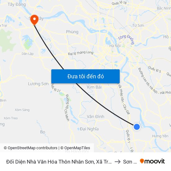 Đối Diện Nhà Văn Hóa Thôn Nhân Sơn, Xã Tri Thủy - Dt428 to Sơn Tây map