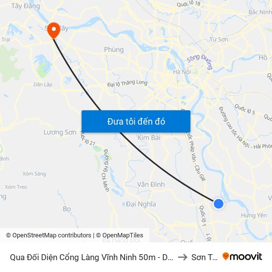 Qua Đối Diện Cổng Làng Vĩnh Ninh 50m - Dt428 to Sơn Tây map