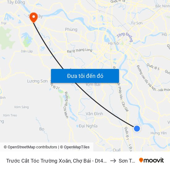 Trước Cắt Tóc Trường Xoăn, Chợ Bái - Dt428 to Sơn Tây map