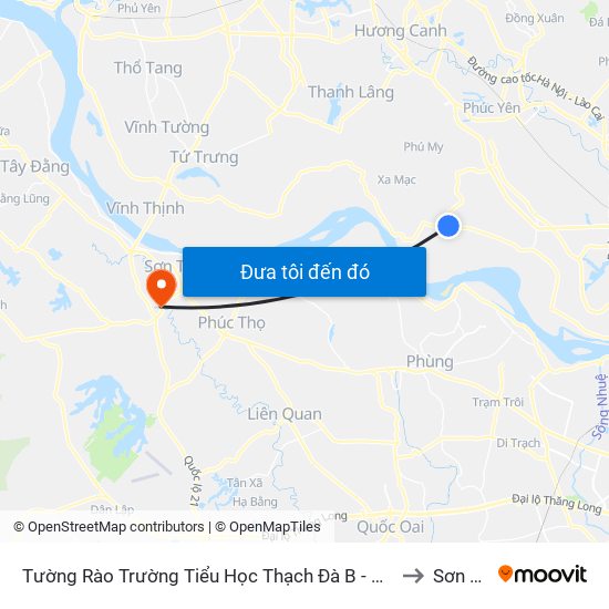 Tường Rào Trường Tiểu Học Thạch Đà B - Thạch Đà to Sơn Tây map