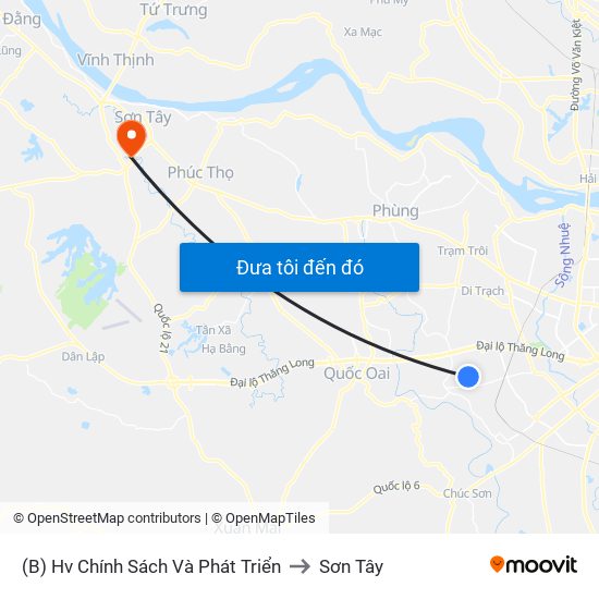 (B) Hv Chính Sách Và Phát Triển to Sơn Tây map