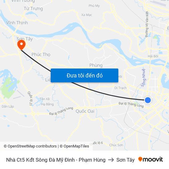 Nhà Ct5 Kđt Sông Đà Mỹ Đình - Phạm Hùng to Sơn Tây map