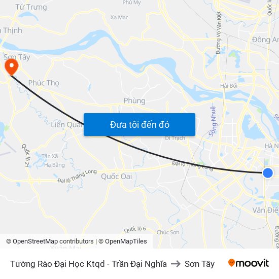 Tường Rào Đại Học Ktqd - Trần Đại Nghĩa to Sơn Tây map