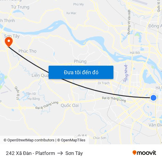 242 Xã Đàn - Platform to Sơn Tây map