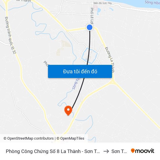 Phòng Công Chứng Số 8 La Thành - Sơn Tây to Sơn Tây map