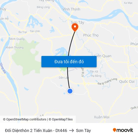 Đối Diệnthôn 2 Tiến Xuân - Dt446 to Sơn Tây map