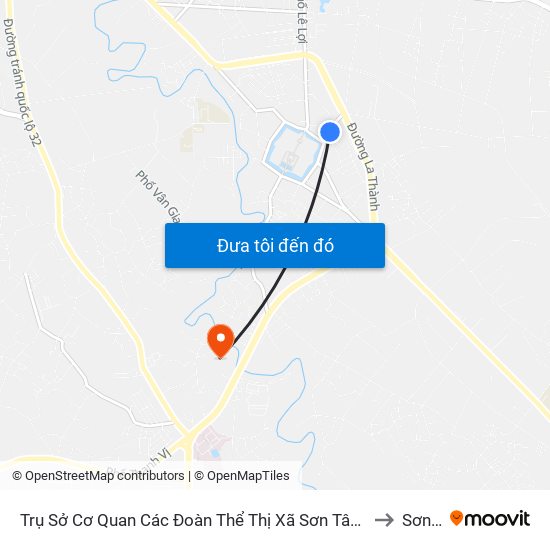 Trụ Sở Cơ Quan Các Đoàn Thể Thị Xã Sơn Tây - Đường Trưng Vương to Sơn Tây map