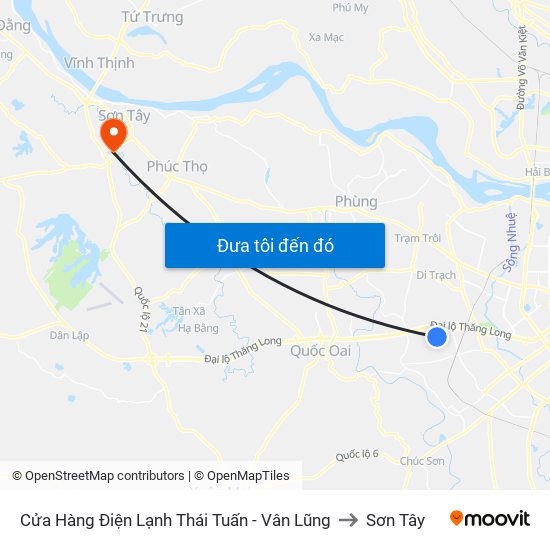 Cửa Hàng Điện Lạnh Thái Tuấn - Vân Lũng to Sơn Tây map