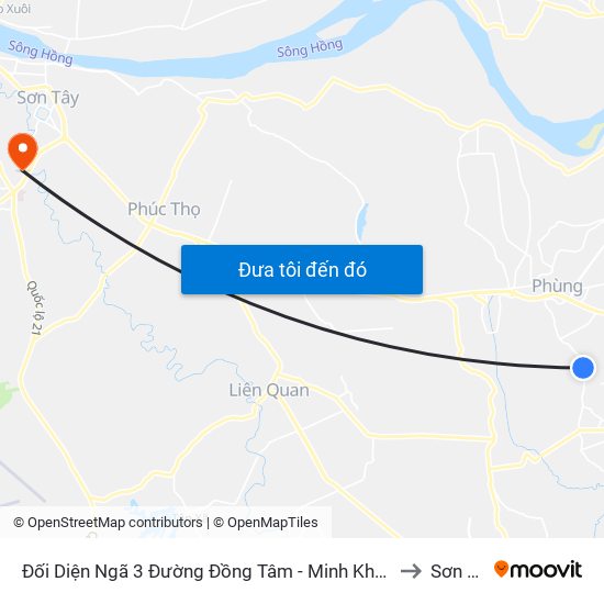 Đối Diện Ngã 3 Đường Đồng Tâm - Minh Khai, Cát Quế to Sơn Tây map