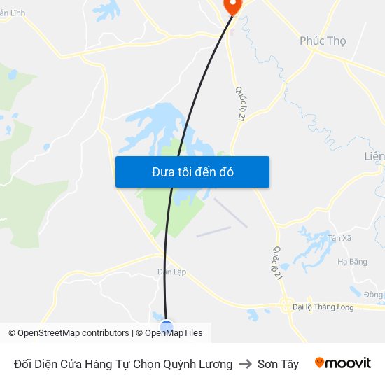 Đối Diện Cửa Hàng Tự Chọn Quỳnh Lương to Sơn Tây map