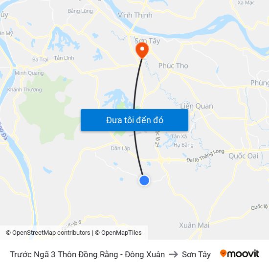 Trước Ngã 3 Thôn Đồng Rằng - Đông Xuân to Sơn Tây map