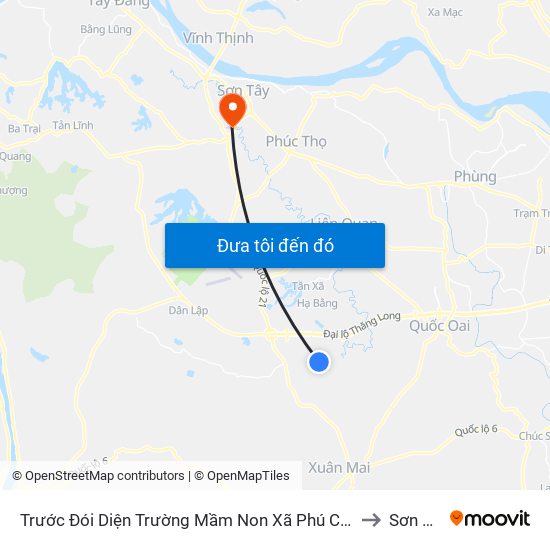 Trước Đói Diện Trường Mầm Non Xã Phú Cát 50m to Sơn Tây map