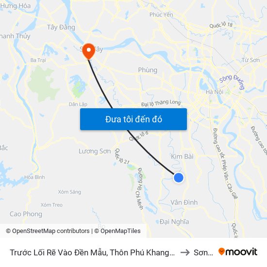 Trước Lối Rẽ Vào Đền Mẫu, Thôn Phú Khang 80m - Tỉnh Lộ 429 to Sơn Tây map
