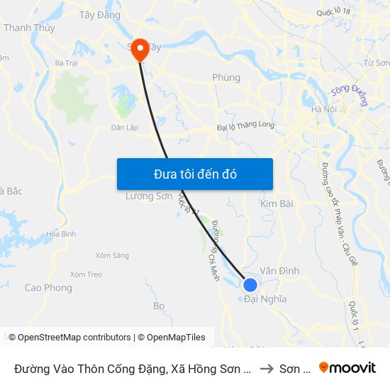 Đường Vào Thôn Cống Đặng, Xã Hồng Sơn Khoảng 50m to Sơn Tây map