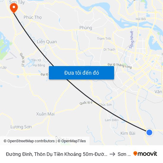 Đường Đình, Thôn Dụ Tiền Khoảng 50m-Đường Liên Thôn Xã to Sơn Tây map