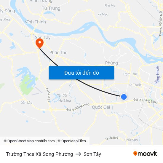 Trường Thcs Xã Song Phương to Sơn Tây map