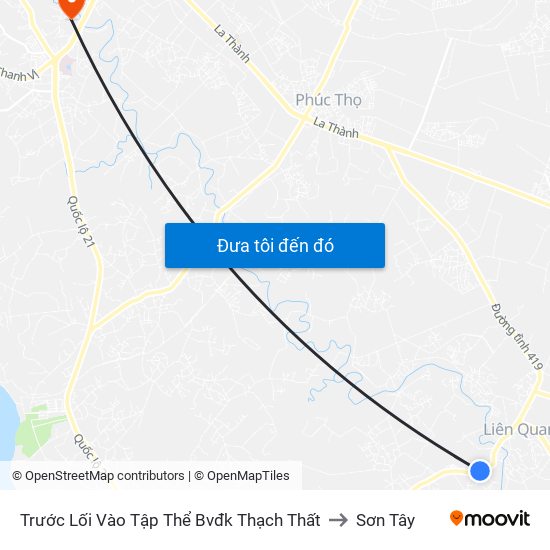 Trước Lối Vào Tập Thể Bvđk Thạch Thất to Sơn Tây map