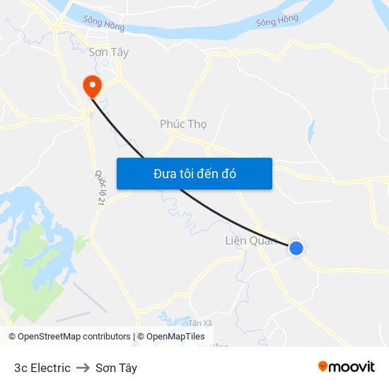 3c Electric to Sơn Tây map