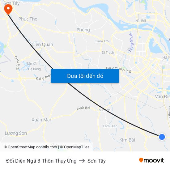 Đối Diện Ngã 3 Thôn Thụy Ứng to Sơn Tây map