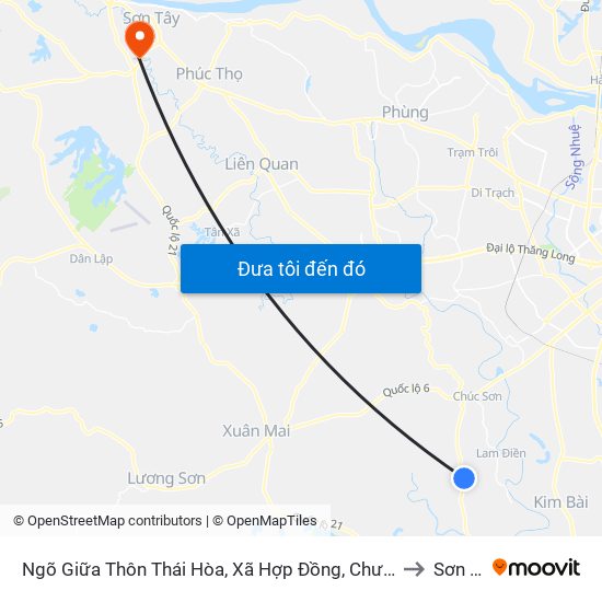 Ngõ Giữa Thôn Thái Hòa, Xã Hợp Đồng, Chương Mỹ, Tl 419 to Sơn Tây map