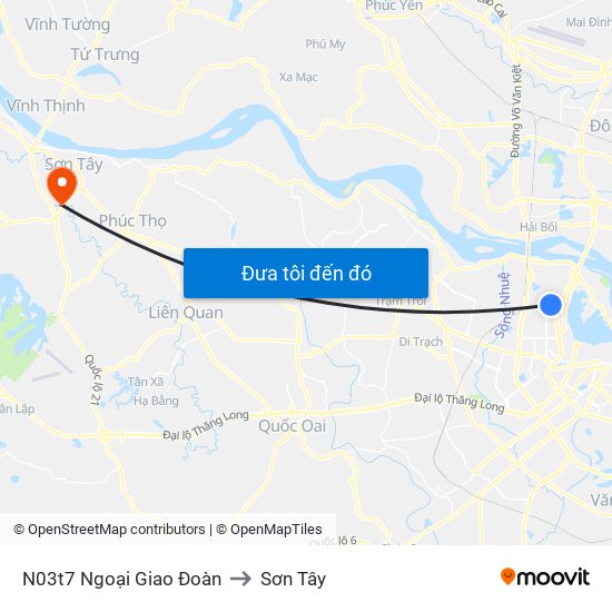 N03t7 Ngoại Giao Đoàn to Sơn Tây map